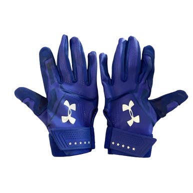 Used Under Armour BB/SB Batting Gloves Navy Blue SM 11760-S000091336