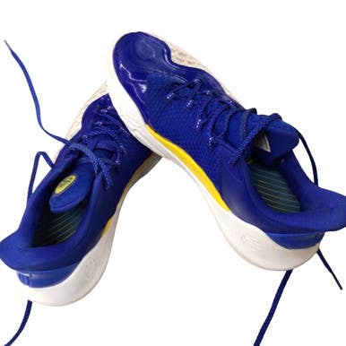 Used Under Armour Basketball Shoes M Royal Blue And Yellow Senior 10.5 11760-S000091308