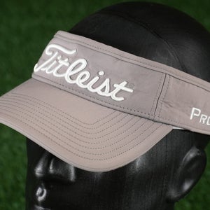 Titleist Tour Performance Visor Golf Hat Pro V1 FootJoy Hook & Loop Tan, VGC