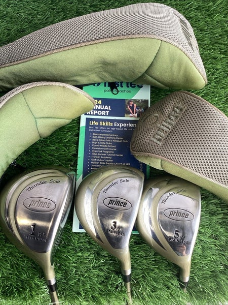 Prince Thunder Sole Fairway Woods Set 1-3-5 With Ladies Graphite Shafts