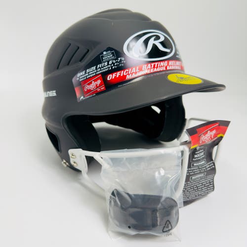Rawlings Softball Batting Helmet Face Guard Matte Black NWT