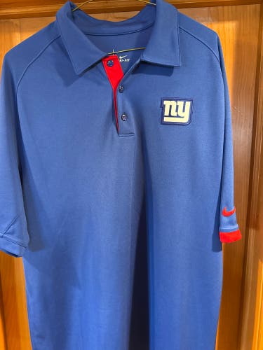 NY Giants Blue Large Men's Nike Golf Shirt