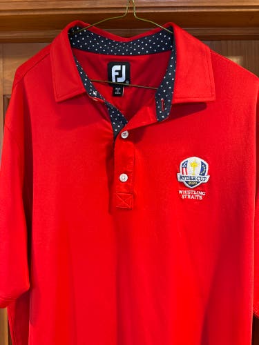 Red medium FJ 2020 Ryder Cup Whistling Straits Golf Shirt