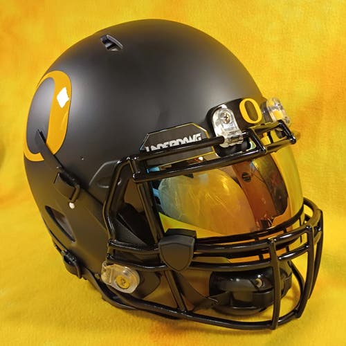 Oregon Ducks fullsize Riddell Speed football helmet XL black out helmet
