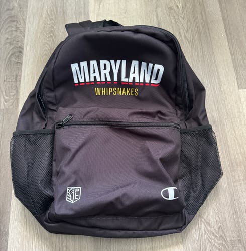 PLL Maryland Whipsnakes Team Issued Black Champion Backpack