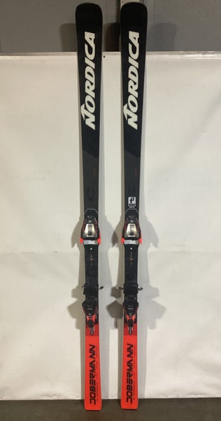 Unisex 2022 Nordica Dobermann GS WC 183 cm Racing Skis With Bindings Max Din 16 (Used)