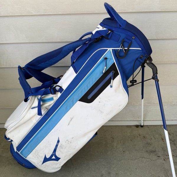 Mizuno BR-D3 Stand Carry Golf Bag White Blue 4 Way Dividers