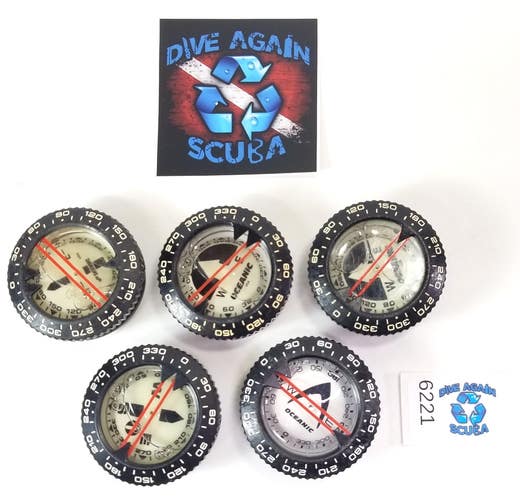 5X Compass Lot as-is Oceanic Submersible Puck Module Scuba Sherwood US Divers