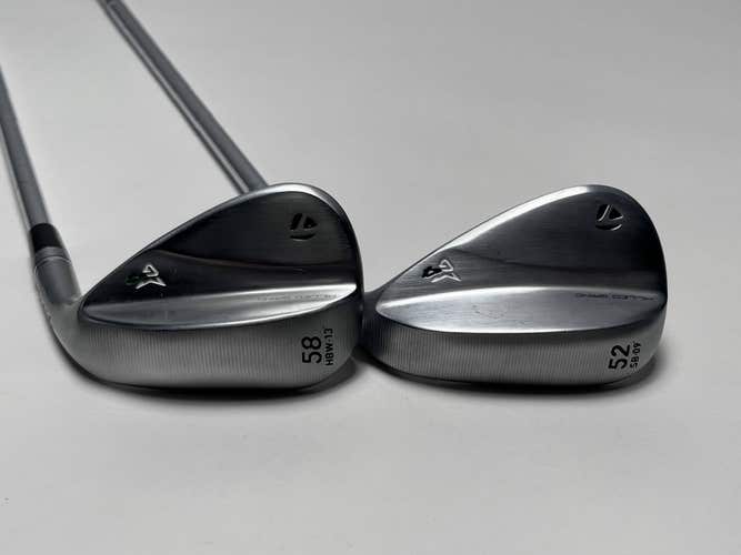 TaylorMade Milled Grind 4 Chrome Wedge Set 52* 9 58* 13 115g Wedge Steel Mens RH