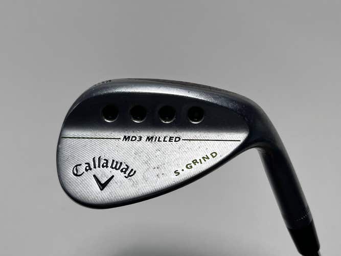 Callaway MD3 Milled Chrome S-Grind Wedge 56* 10 Bounce S-Grind Steel Mens RH