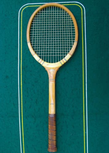 c.1960 S.I.R.T. Crown Wooden Racquet L3 Strung 18x20 EXCL Made in Italy