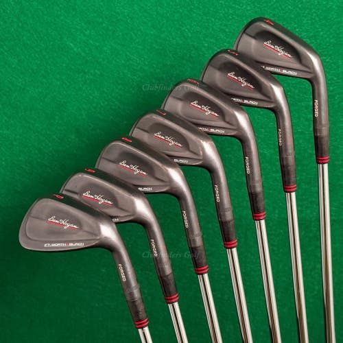 Ben Hogan Ft Worth Black Forged 2018 4-PW Iron Set Dynamic Gold S300 Steel Stiff