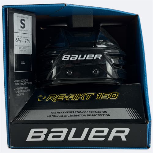 Pro Stock New Small Bauer Re-Akt 150 Pro Black Hockey Helmet