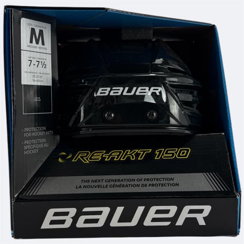 Pro Stock New Medium Bauer Re-Akt 150 Pro Black Hockey Helmet