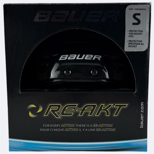 Pro Stock New Small Bauer Re-Akt Pro Black Hockey Helmet