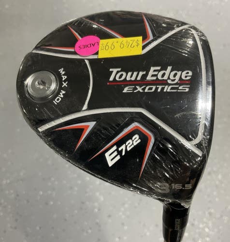 Tour Edge EXOTICS E722 16.5 #3 Fairway Wood 42" FUJIKURA AIRSPEEDER Ladies Flex