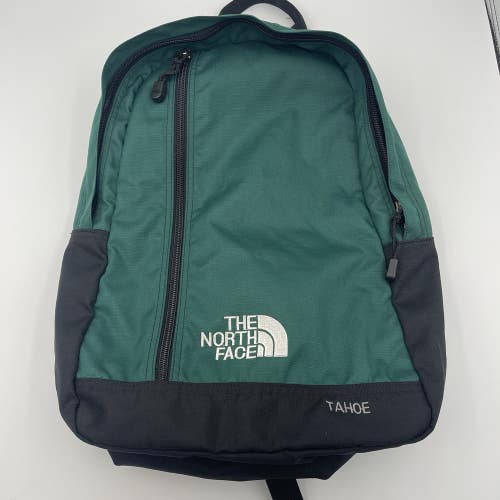 The North Face Tahoe Small Hiking / Trail Backpack Green 2 Zippers Rare
