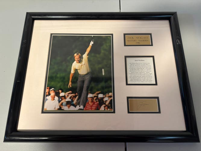 Jack Nicklaus 1986 Masters Framed Plaque