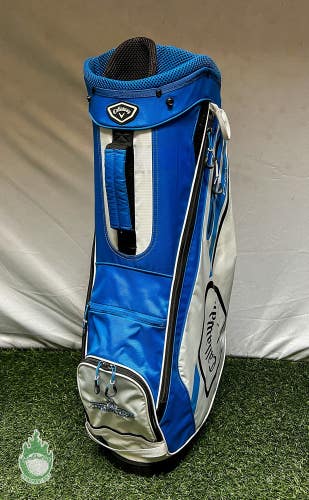 Used Callaway CHEV 14 Way Golf Cart Carry Bag Blue/White Las Vegas Country Club