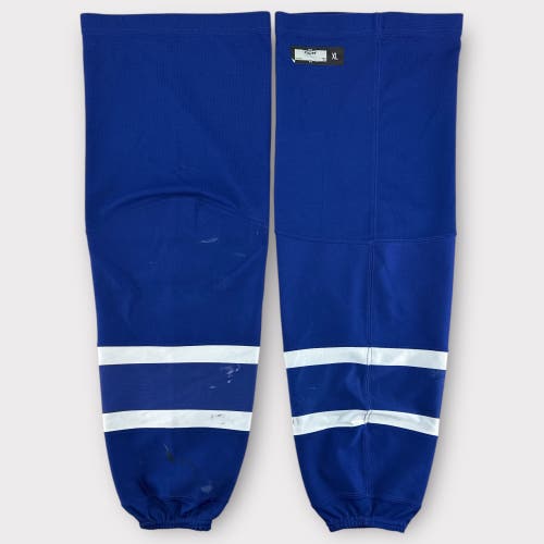 Pro Stock Used CCM XL Toronto Marlies Home Blue Hockey Socks