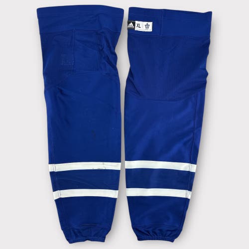 Pro Stock Used adidas L, XL Toronto Maple Leafs Home Blue Hockey Socks