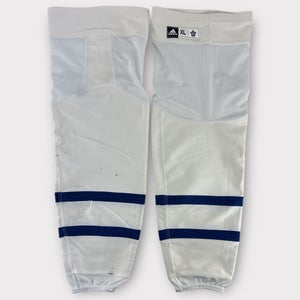Pro Stock Used adidas Large, XL, XL+ Toronto Maple Leafs Away White Hockey Socks