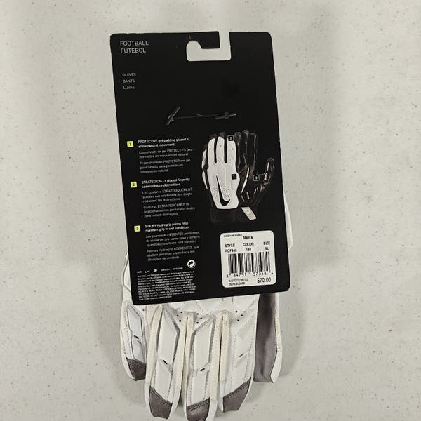 NWT men's XL nike D-TACK 6.0 Padded Lineman White/black-grey