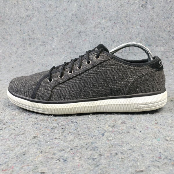 Skechers S Sport Mens Size 9.5 Shoes Gray Textile Sneakers Low Top Lace Up Skate