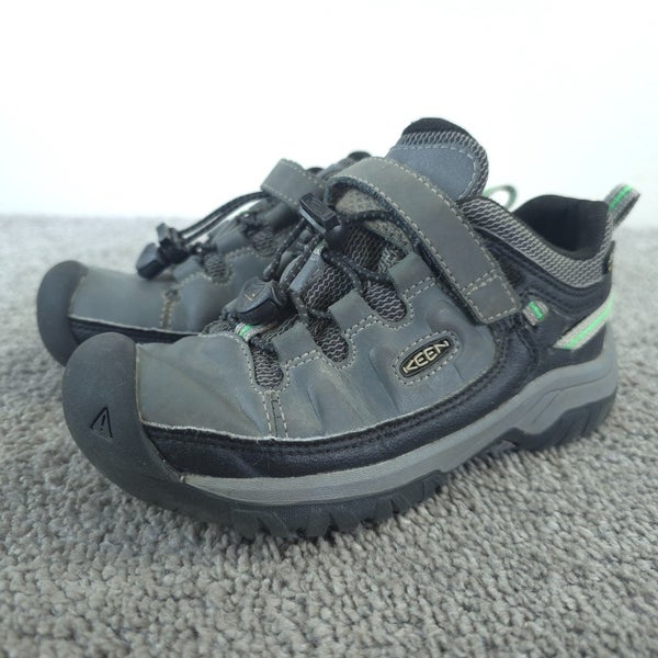 KEEN Targhee Hiking Waterproof Shoes Boys size 12 Kids Gray Low Top