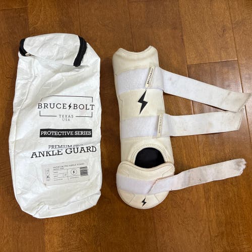 Bruce Bolt White Leg Guard Great Conditon