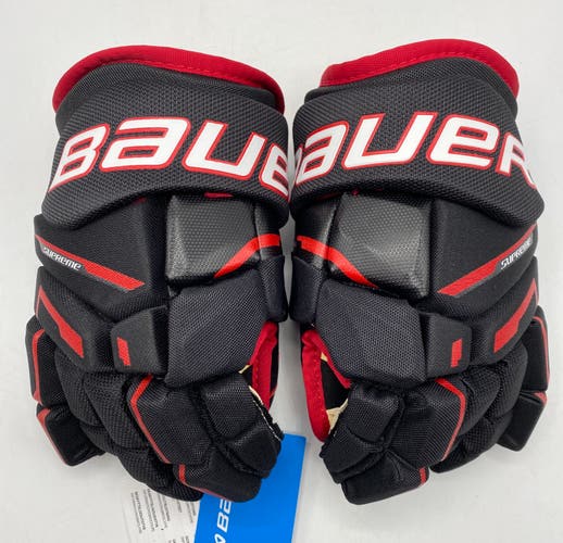 NEW Bauer Supreme Matrix Gloves, Black/Red, 11”