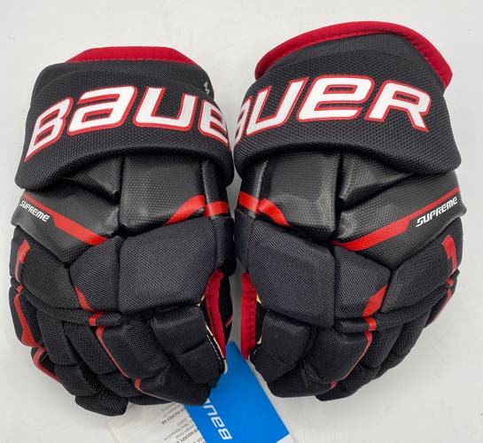 NEW Bauer Supreme Matrix Gloves, Black/Red, 12"