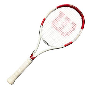 Used Wilson SIX ONE 100 TEAM Adult Tennis Racquet White 4 1/2" 10299-S000308370