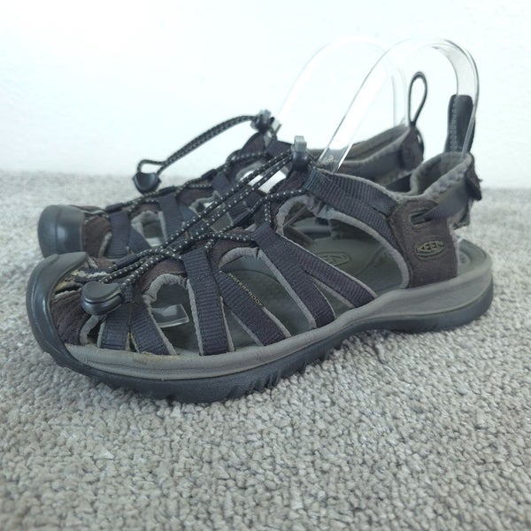 KEEN Whisper Sport Sandals Womens Size 7 Waterproof Hiking Shoes Black