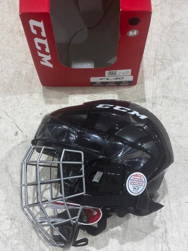 Black Medium CCM FitLite 40 Helmet (New)