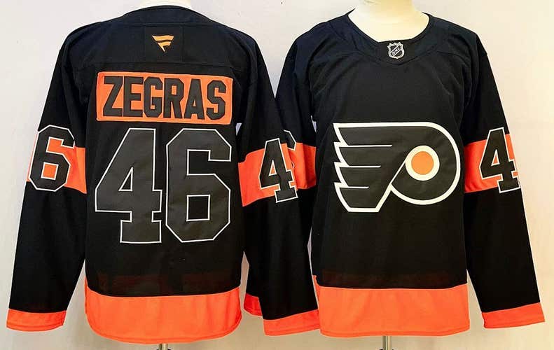 Philadelphia Flyers Trevor Zegras #46 Stitched Men's Jersey Size 50