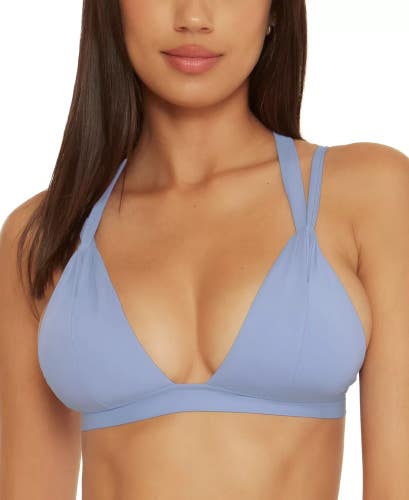 Becca by Rebecca Virtue Color Code Bikini Top Women's Large Blue Swimwear NLW127
