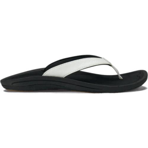 OluKai Kulapa Kai 20198-4R40 Sandals Womens US 8 White Leather Flip Flops DAB323