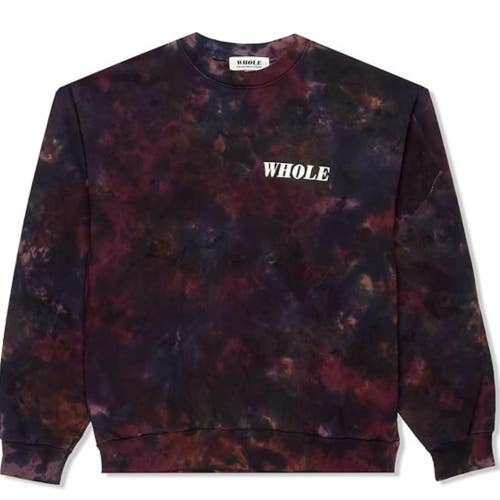 Whole Sweatshirt Men's Small Purple Rain Tie-dye Crew Neck Long Sleeve NLW130