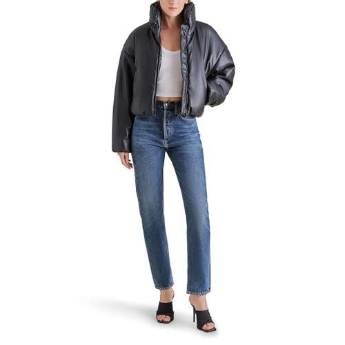 Steve Madden Stratton Puffer Jacket Women's XS Black Long Sleeve Full Zip NLW77