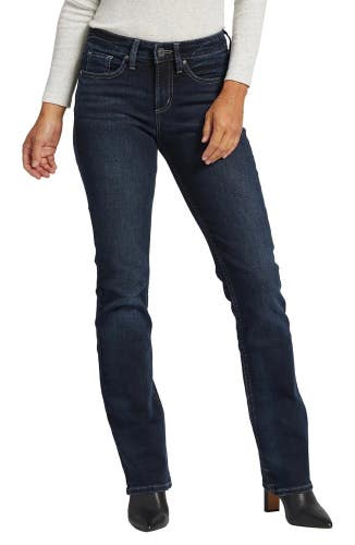 Silver Jeans Suki Jeans Women's 24x31 Indigo Denim Dark Wash Bootcut Leg NLW132