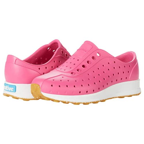 Native Robbie Sneakers Kids US 2Y Pink Perforated Slip On Casual Shoes DAB324