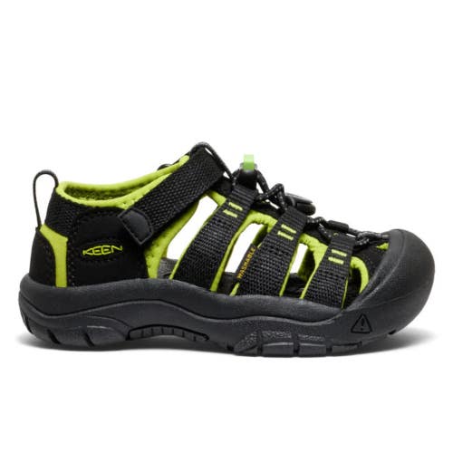 Keen Newport H2 1009942 Sandals Toddler 9M Black Green Bumper Toe Strappy DAB330