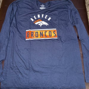 Denver Broncos Long Sleeve XL Adult Unisex Shirt (New)
