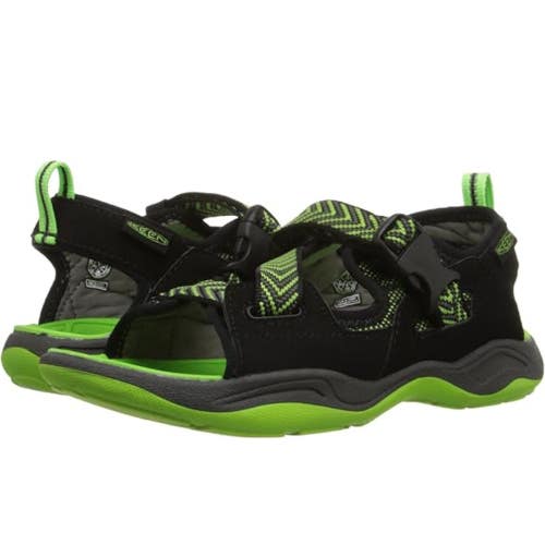 Keen Rock Iguana 1014419 Sandals Toddler US 12 M Black Green Open Toe DAB336