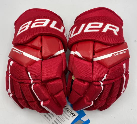 NEW Bauer Supreme Matrix Gloves, Red, 14"