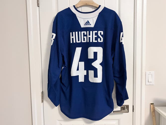 Official Adidas Vancouver Canucks Quinn Hughes MIC Practice Jersey Size 58