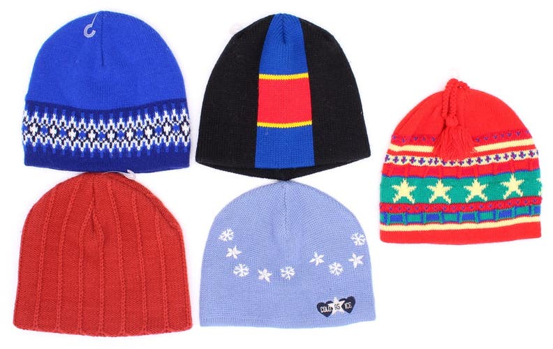 Variety Knit Graphic Jr Hats (Variety Pack Of 5)