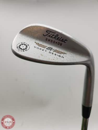 2009 TITLEIST VOKEY SPIN MILLED CHROME WEDGE 60*/08 STIFF TT DYNAGOLD 35" GOOD