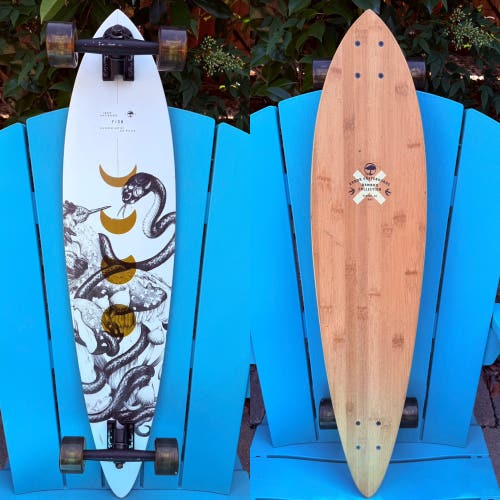 Arbor Collective Fish Bamboo 37” Complete Longboard Skateboard Artist Zoa Keller